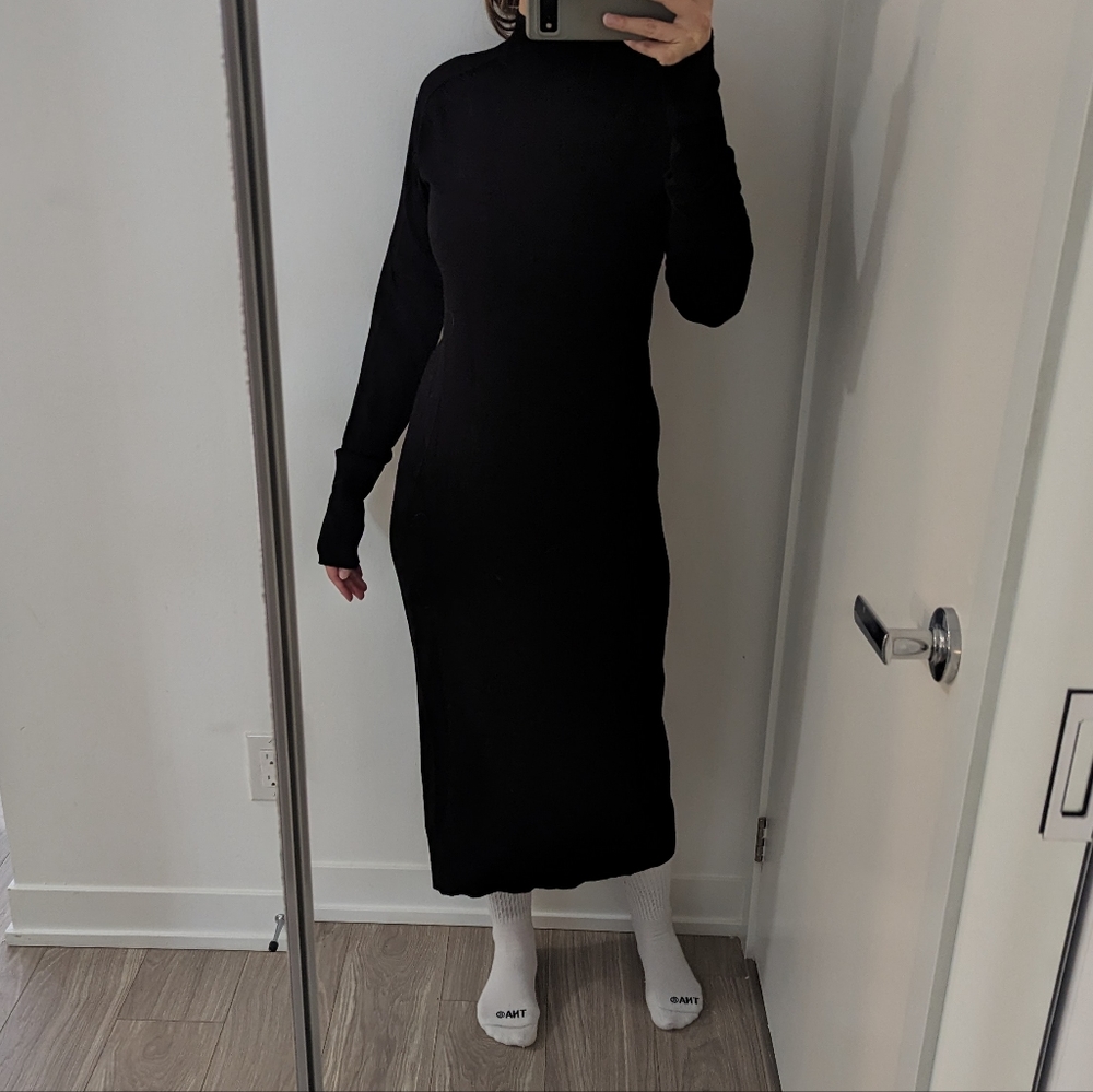 COS black wool maxi dress - Picture 2 of 2